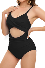 Women's Hollow High Waist Backless Tie One Piece - 3pcs