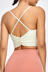 Women's Cross-Strapped U-Neck Sports Tank Top