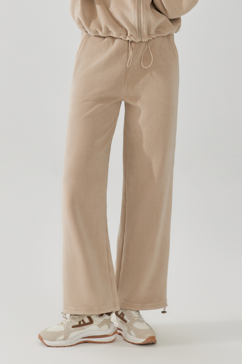 Women's Reversible Fleece Straight-Leg Cuffed Sweatpants