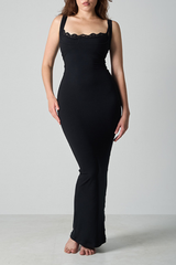 Women's Valentine's Day Faux Two-Piece Lace Bustier Maxi Dress