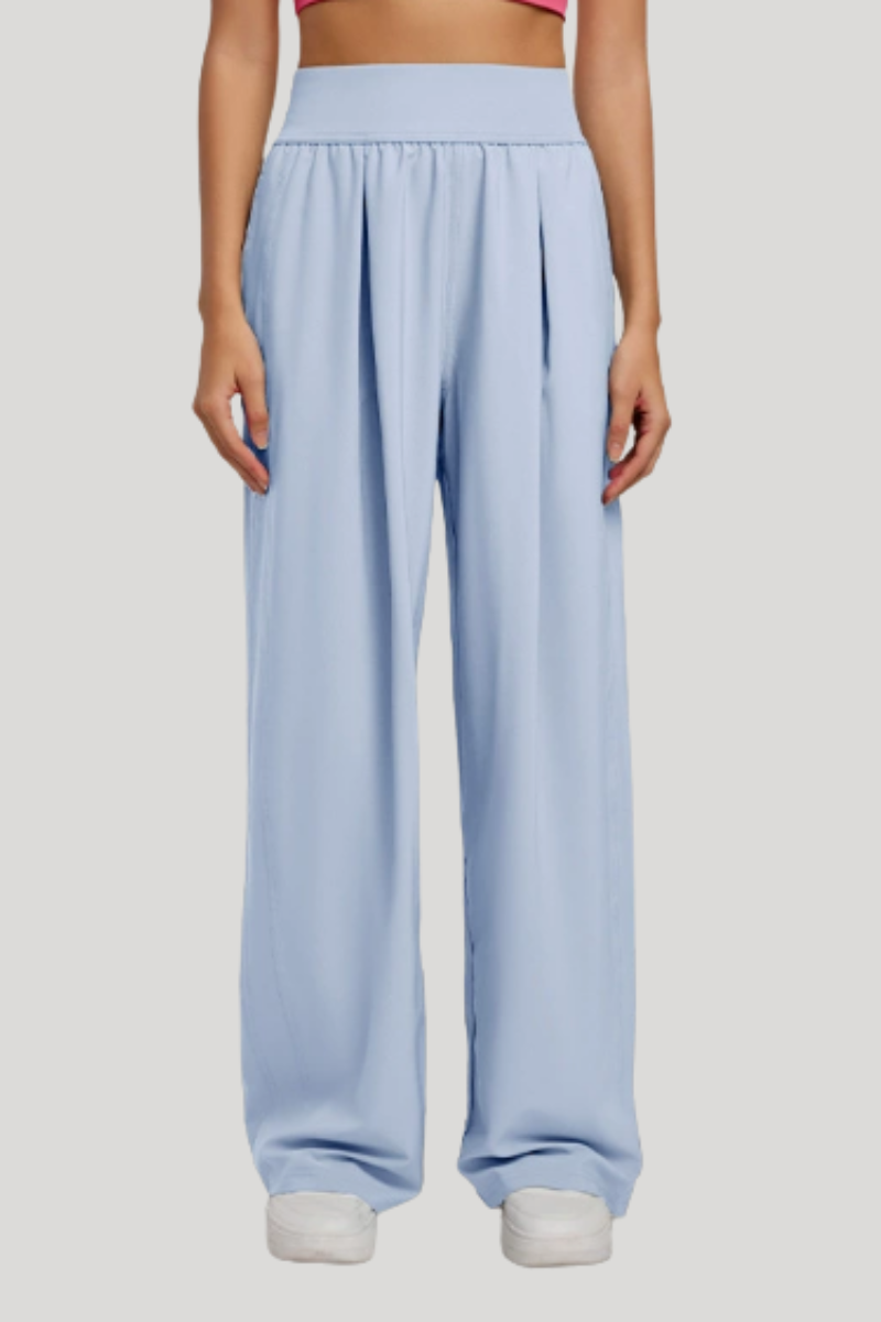 Women's Summer High Waist  Breathable Straight Leg Pants