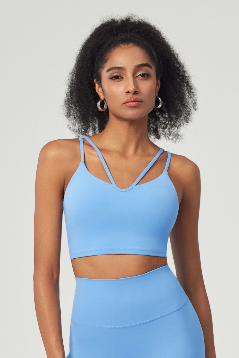Women's V-Neck Double-Strap Sports Bra