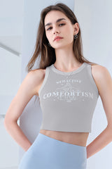Women Low Impact Fixed Cup Longline Sports Bra Yoga Pilates Fitness Top