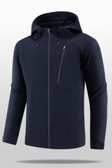 Men Hooded Cold-Resistant Quick-Dry Outdoor Training Running Jacket