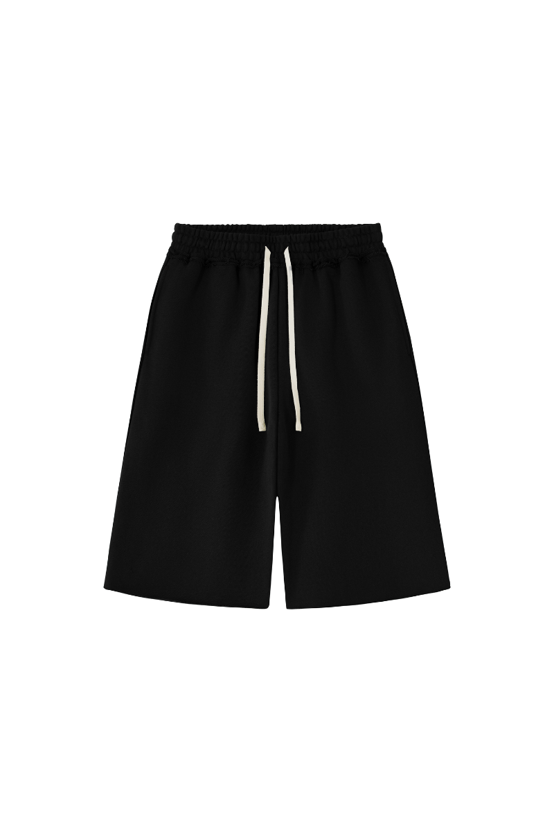 Unisex Fall 100% Cotton Drawstring American Casual Mid-Length Shorts