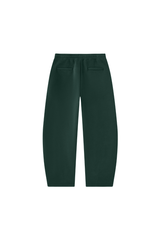 Unisex Fall Fleece Lined Elastic Waistband Curved Sweatpants