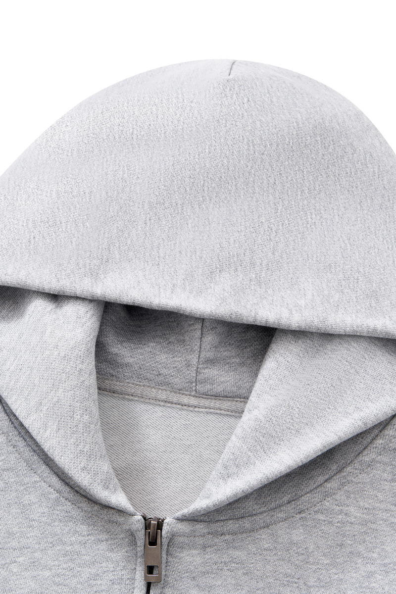 Men's 100% Cotton Loungewear Sets:Hooded Jacket &Mid Shorts