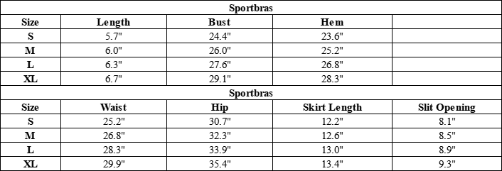 Women's Color-Block Sports Bra & Slit Mini Skirt Set