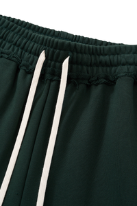 Unisex Fall 100% Cotton Drawstring American Casual Mid-Length Shorts