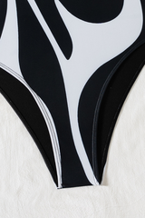 Women's Color Block U-neck Fitted Swimsuit