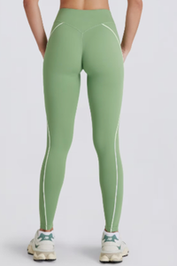 Women's Twist Contrast Line Butt-Lifting Yoga Leggings