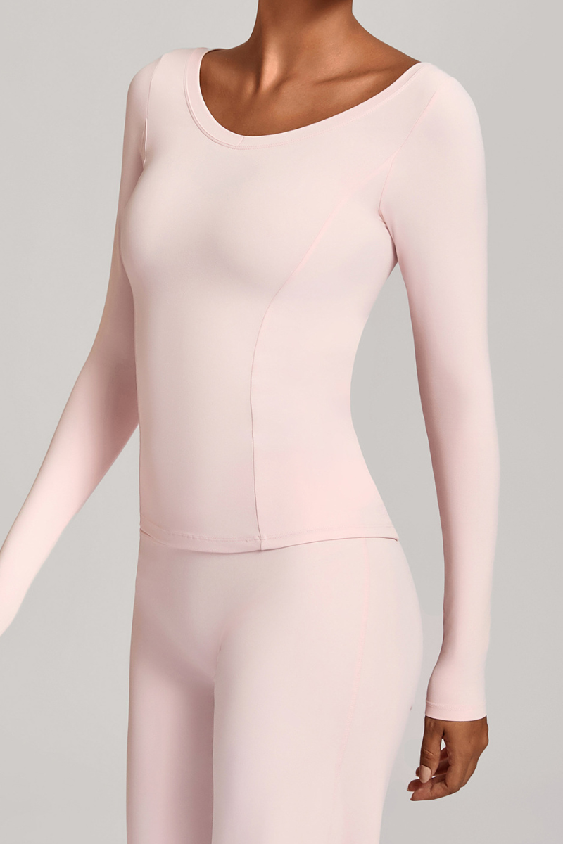 V-neck sport long-sleeved garment