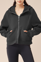Thick-lined hooded sports sweatshirt