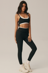 Women's Polka Dot Bra & High Waist Leggings Sport Yoga Sets