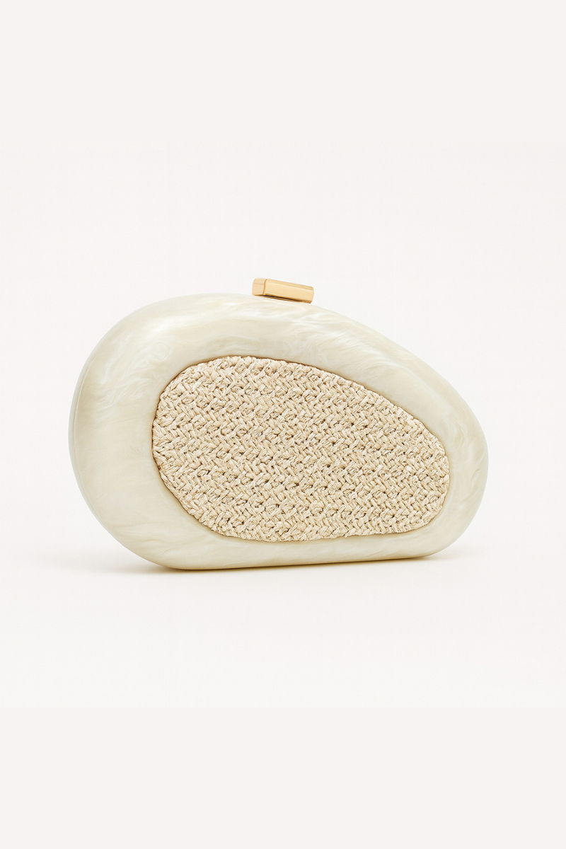 Women's Acrylic Shell Shape Patchwork Shoulder Crossbody Bag