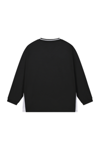 Men's V-Neck Color Block Breathable Mesh Panel Sports Jersey