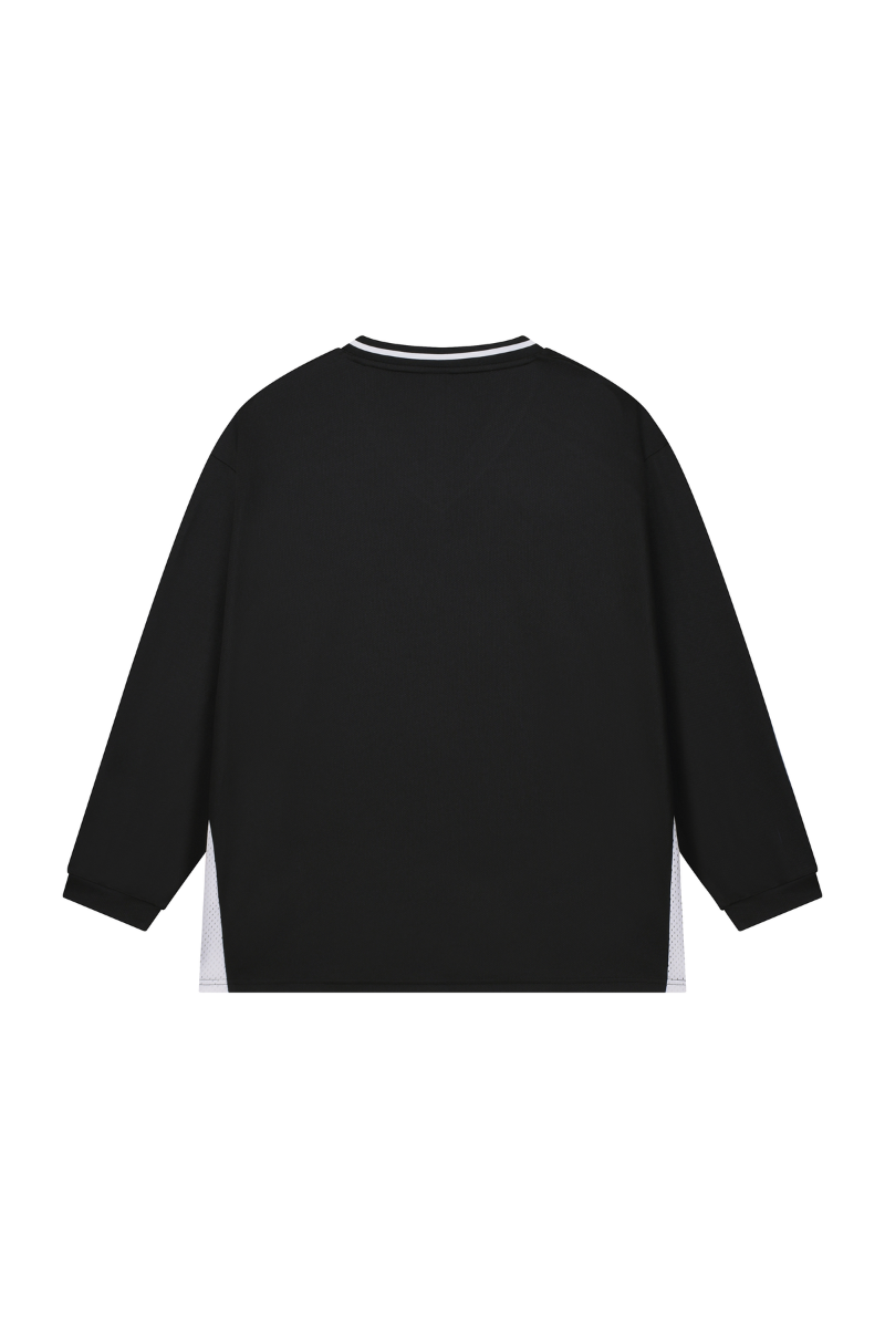 Men's V-Neck Color Block Breathable Mesh Panel Sports Jersey