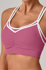 Color-contrast sports bra
