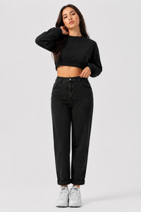 Women's Plus Size High Waist Stretch Straight Leg Jeans