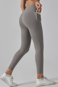 Women's High-Intensity Naked Feel Tight Pocket Yoga Leggings