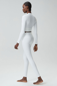 Women's Petal Long Sleeve Top And Leggings Two-Piece Set