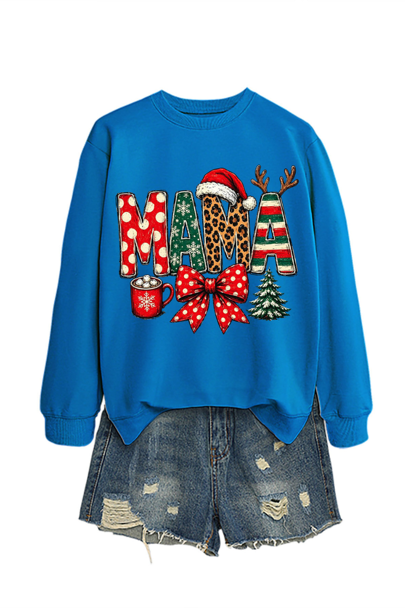 Women's Winter/Fall Christmas Santa Multi-color Pullover