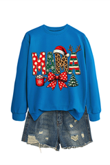 Women's Winter/Fall Christmas Santa Multi-color Pullover