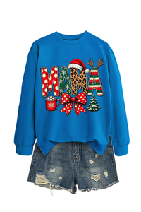 Women's Winter/Fall Christmas Santa Multi-color Pullover