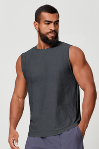 Men's Round-Neck Loose Fit Sports Tank Top