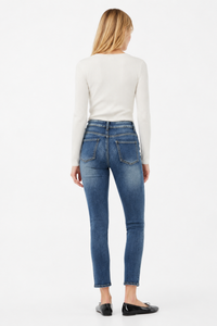 Women's Vintage Washed  Stretch Skinny Jeans