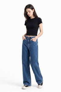 Women's Fall High Waist Soft Straight Leg Jeans