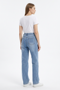 Women's Fall Classic Diagonal Seam Straight Leg Jeans