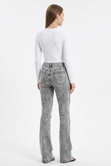Women's High Waist Wash Slim Fit Flare Jeans