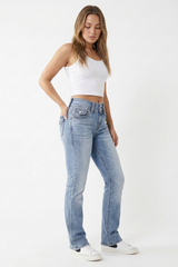Women's Classic Washed Slim Fit Stretch Flare Jeans
