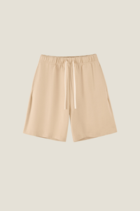 Unisex 380G Cotton Sweat Shorts - Solid Straight Drawstring Joggers