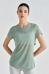 Women's Cut Out Lightweight Breathable Sports Yoga T-shirt