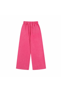 Unisex Fall Washed Adjustable Drawstring Hem Sweatpants