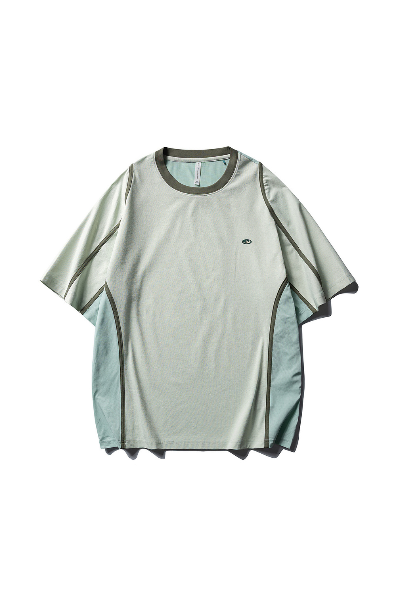 Unisex Color Block Printed Quick-Dry Relaxed T-Shirt