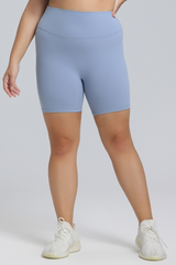 Plus Size Women's High Waisted Soft Biker Sports Shorts