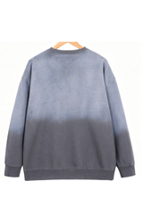 Unisex Fall Vintage Gradient Drop Shoulder Pullover