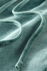 Wax-dyed, distressed, loose-fitting sweatpants