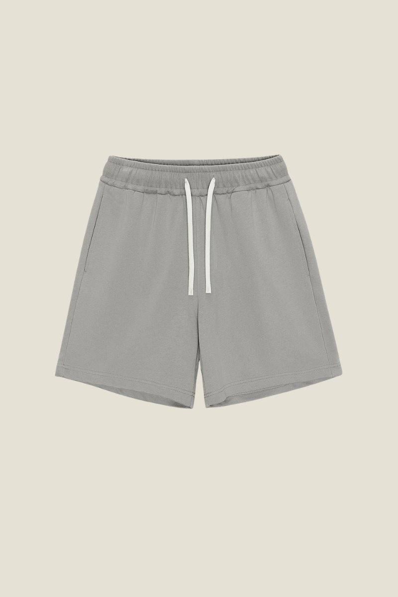 Unisex Solid Straight Shorts - Loose Drawstring Gym Shorts