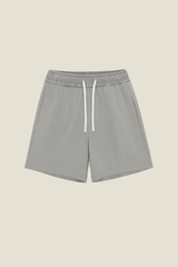 Unisex Solid Straight Shorts - Loose Drawstring Gym Shorts