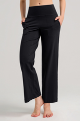 Women's Athletic Solid Quick-Dry Wide-Leg Yoga Pants