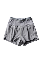Women's Wide Waistband Running Shorts with Built-in Liner