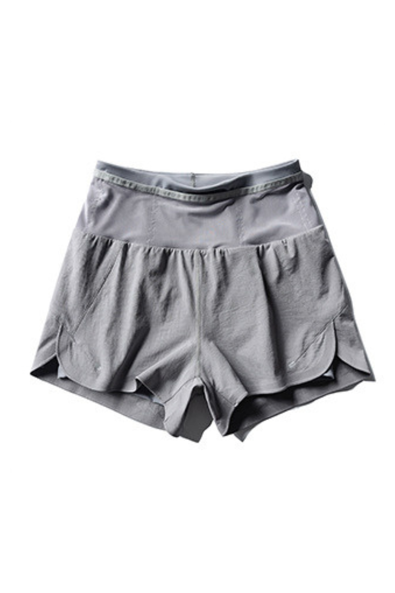 Women's Wide Waistband Running Shorts with Built-in Liner