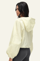 Women's Nylon Half-Zipper Athletic Hooded Sweatshirts