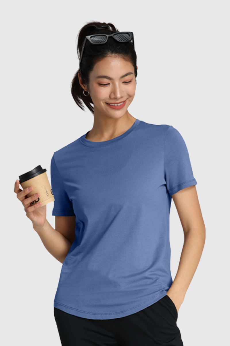 Women's Summer 100% Cotton Lightweight Breathable T-shirt