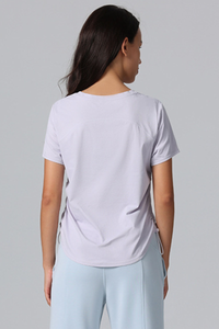 Women's Breathable Side Drawstring Slimming Workout T-Shirt