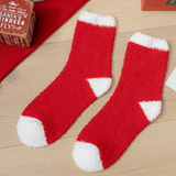 Women's Multicolor Christmas Gift Coral Fleece Socks